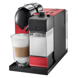 Nespresso EN521.R Lattissima + Automatic Coffee Machine by De'Longhi, Red/Black